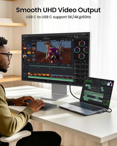 كابل بيانات Silkland 2 في 1 10 جيجابت في الثانية USB A إلى USB C 3.1/3.0، USB C إلى USB C 3.2 GEN 2x2 20 جيجابت في الثانية كابل فيديو للشاشة، شحن سريع 15 وات/240 وات لهاتف iPhone 17/16، وSamsung S24/23، وMacBook/SSD 3.3FT in Kuwait