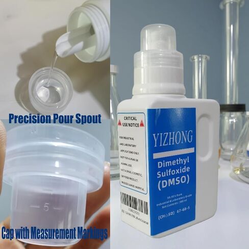 مذيب ييتشونغ ثنائي ميثيل سلفوكسيد (DMSO)، 300 مل | نقي بنسبة 99.95%، من الدرجة الصناعية والمختبرية، زجاجة HDPE، 10 أونصة in Kuwait