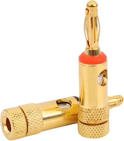 Gold Plated Banana Plugs 40 Red 40 Black 4Mm 80 Pcs LL68-4BP1 in Kuwait