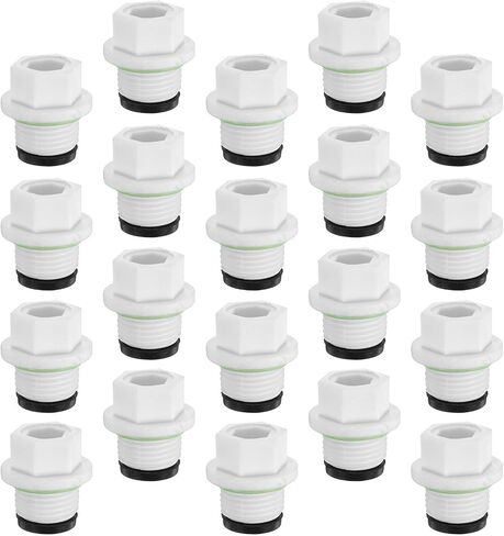 Hose Diameter 20pcs Plugs Thread White Threaded Plastic 1/2 20mm Multi-use Pipe End Caps High Flexibility Leak Prevention Stopper Universal Fit Outdoor in Kuwait