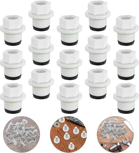 Hose Diameter 20pcs Plugs Thread White Threaded Plastic 1/2 20mm Multi-use Pipe End Caps High Flexibility Leak Prevention Stopper Universal Fit Outdoor in Kuwait