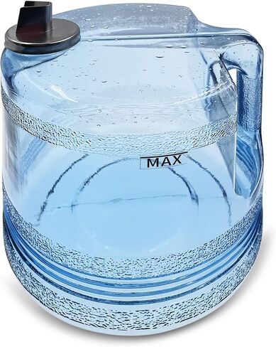 xcivi 4L/1Gallon حاوية المياه المقطر لتقطير المياه Megahome | زجاجة بديلة لتقطير سعة 1 جالون، هيكل آمن خالٍ من مادة BPA، أغطية وظيفية مزدوجة، تصميم خارجي قوي ومحمول in Kuwait
