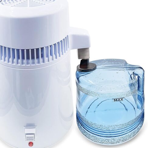 xcivi 4L/1Gallon حاوية المياه المقطر لتقطير المياه Megahome | زجاجة بديلة لتقطير سعة 1 جالون، هيكل آمن خالٍ من مادة BPA، أغطية وظيفية مزدوجة، تصميم خارجي قوي ومحمول in Kuwait