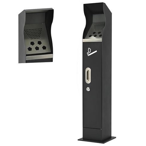 Commercial Trash Receptacle with Removable Bucket, Metal Ash Bin with Lockable, Metal Ash Can for Hotel, Restaurant, Office, Patio, Driveway, School in Kuwait