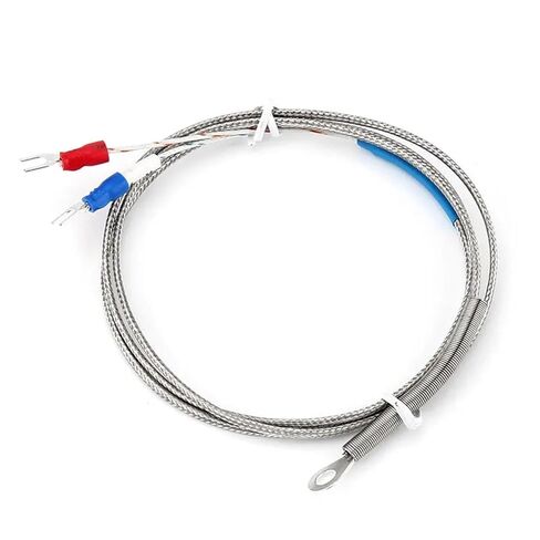 5mm Hole Washer Temperature Sensor K/E Type Metal 1/2/3M Shielded Braide Wire Cable 0-600℃ Temperature Thermocouple | E Type 5M in Saudi Arabia