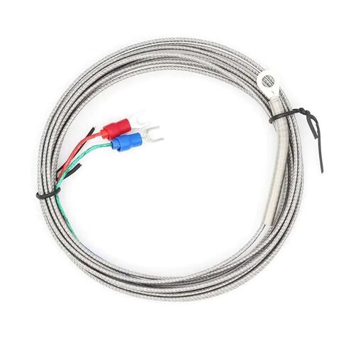 5mm Hole Washer Temperature Sensor K/E Type Metal 1/2/3M Shielded Braide Wire Cable 0-600℃ Temperature Thermocouple | E Type 5M in Saudi Arabia