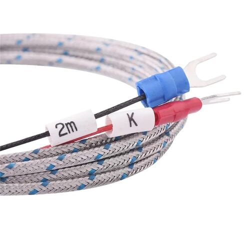 Probe Type Thermocouple K Temperature Sensor 2m Cable Wire 0~400'C for Measuring Boiler Oven Temperature Controller | Cable length 2m in Saudi Arabia