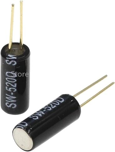 10 قطعة SW520D مستشعر اهتزاز الكرة المعدنية الميل تهز التبديل 5.2*11.5 SW-520D الميل تهز موقف مفاتيح الذهب in Kuwait