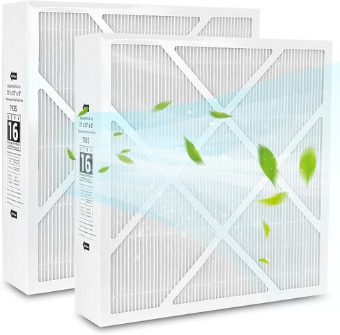 (عبوتان) 6675 20x25x5 MERV 16 فلتر هواء متوافق مع Lennox HCC20-28 وLennox 6675 مرشح فرن كربون نظيف للمناخ الصحي MERV 16 لنظام HVAC، رقم الجزء HCF20-16&HCF20-10 in Kuwait