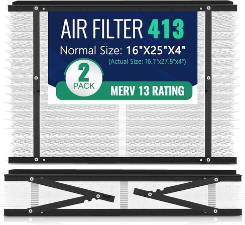 2-Pack 210 Replacement Filter Compatible with AprilAire Whole House Air Purifiers, Models 1210, 1620, 2210, 2216, 3210, 4200, MERV 11 Air Purifiers, Size: 20x25x4(Actual Size 20.66''x25.19"x4) in Kuwait