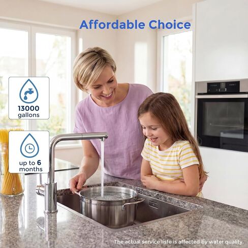 خرطوشة فلتر مياه كربون 1 ميكرون 10 بوصة × 2.5 بوصة، متوافقة مع DuPont WFPFC8002، GE FXWTC، Culligan D-10A، Pentek CBC-10 والمزيد، 6 عبوات in Kuwait