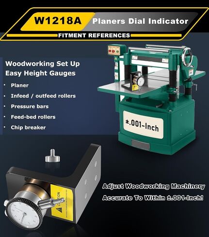 مؤشر قرص W1218A بقاعدة مغناطيسية متينة 360 درجة لوصلات النجارة وإعداد مقاييس ارتفاع سهلة ودقيقة ±.001 بوصة، استبدل W1218A in Kuwait