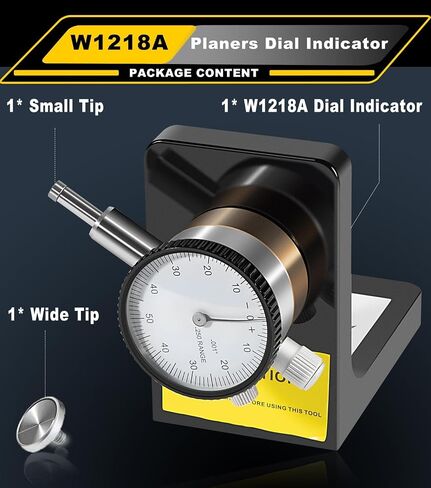 مؤشر قرص W1218A بقاعدة مغناطيسية متينة 360 درجة لوصلات النجارة وإعداد مقاييس ارتفاع سهلة ودقيقة ±.001 بوصة، استبدل W1218A in Kuwait