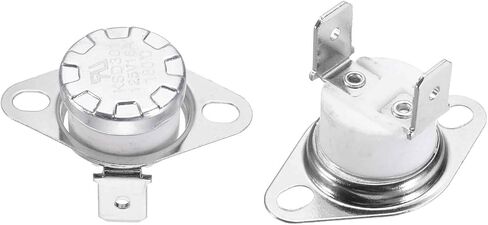 MECCANIXITY 2 Pack KSD301 Thermostat 180°C/356°F 16A Normally Closed N.C Adjust Snap Disc Temperature Switch, Thermal Cutoff Switch for Microwaves, Oven, Coffee Maker, Ceramic Material in Kuwait