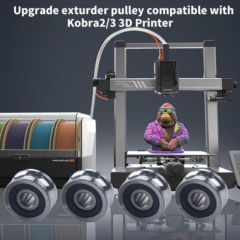 FYSETC 3D Printer Accessories Extruder Pulley: Replacement Hot End Upgraded Gear Steel Bearing U-Shaped for Kobra 2 3 FDM Printing Project Replacement 4Pcs in Kuwait