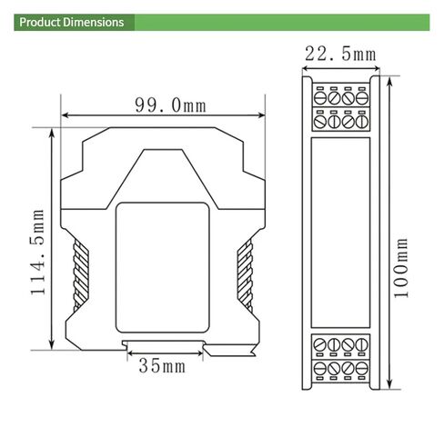 2in2out Signal Isolation Transmitter Converter,GLG-W5 Series AC220V Power(Input 0-20mA,Output 0-5V) in Kuwait