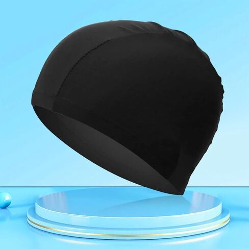 Swim Cap for Long Hair, Stretchy 3D Soft Comfortable Adult Swimming Hat in Kuwait