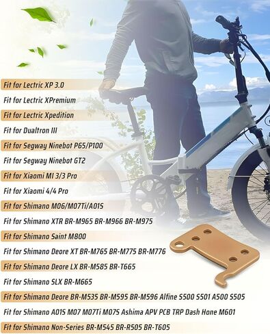 زوجان من وسادات الفرامل المعدنية مناسبة لـ Lectric XP 3.0/Xpedition/XPremium، مناسبة لـ Segway Ninebot P65/P100/GT2، مناسبة لـ Xiaomi MI 3/3 Pro/4/4 Pro، مناسبة لـ Shimano M06/A01S/Deore، وسادات فرامل قرص الدراجة الإلكترونية in Kuwait