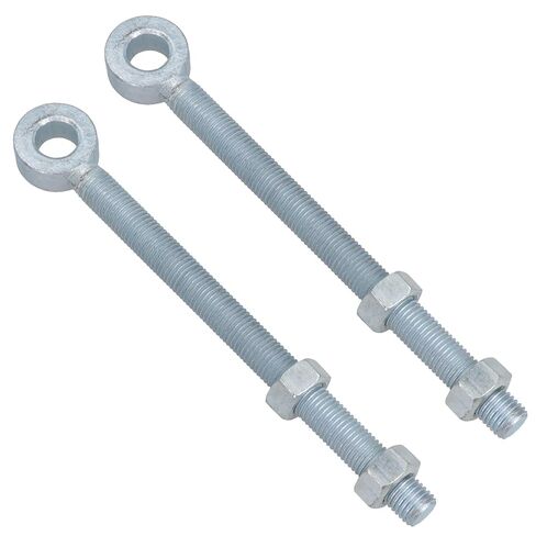 Swing Gate Long Eye Bolts Hinge + Nuts Adjustable Zinc Plated 16 x 200mm 2pc in Kuwait