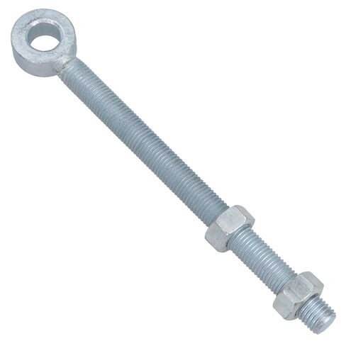 Swing Gate Long Eye Bolts Hinge + Nuts Adjustable Zinc Plated 16 x 200mm 2pc in Kuwait