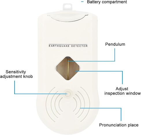 Ymiko Detector إنذار كاشف الزلازل - احصل على تنبيهات تحذير مبكر من الوشيك - حساسية قابلة للتعديل وسهولة التركيب على الحائط - جهاز أمان المنزل في حالات الطوارئ in Kuwait
