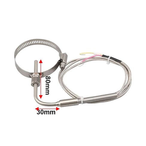 Ring Type Scalable Adjustable Hole Circle Hoop Clamp High 1250°C K Temperature Sensor 304 Stainless Steel Probe Thermocouple | Cable length 1m in Saudi Arabia