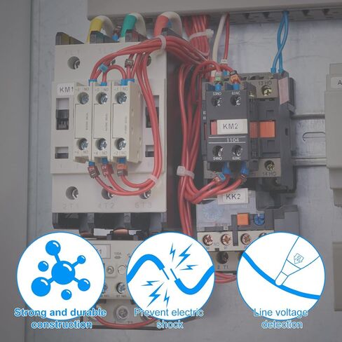 قلم اختبار جهد عدم الاتصال - كشف دقيق لجهد التيار المتردد مع تنبيهات الجرس وLED - جهاز اختبار كهربائي لقواطع الدائرة والمنافذ والأسلاك والمفاتيح - أداة آمنة للمنزل والمهنيين in Kuwait