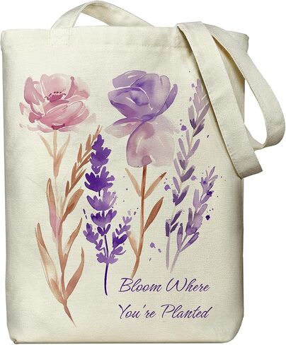 Canvas Tote Bag for Women, Tote Bag with Zipper Inner Pocket, Zippered Canvas Bag for Shopping Work Grocery Everyday in Saudi Arabia