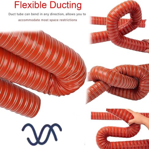 Automotive Ducting Hose - 1-12 Inch Silicone Flexible Brake Cooling Duct, 1-20 Meter Length(L10mxID32mm) in Kuwait