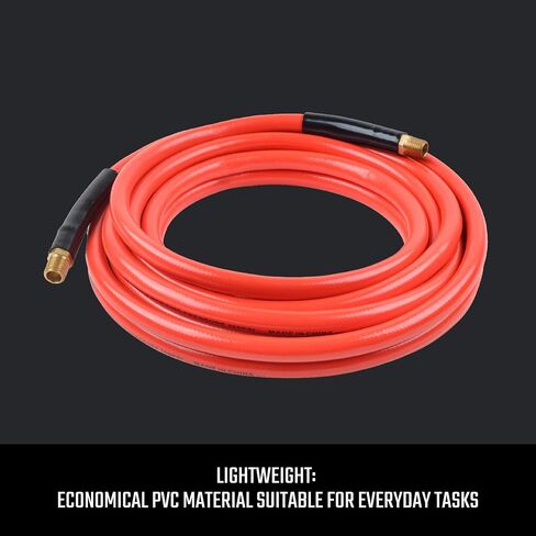 خرطوم هواء PVC مقاس 3/8 بوصة × 25 قدمًا من CRAFTSMAN، 300 رطل لكل بوصة مربعة، خفيف الوزن، مقاوم للالتواء مع مقيدات الانحناء، غير قابل للتشوه in Kuwait