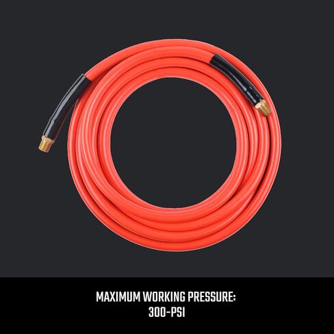 خرطوم هواء PVC مقاس 3/8 بوصة × 25 قدمًا من CRAFTSMAN، 300 رطل لكل بوصة مربعة، خفيف الوزن، مقاوم للالتواء مع مقيدات الانحناء، غير قابل للتشوه in Kuwait
