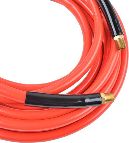 خرطوم هواء PVC مقاس 3/8 بوصة × 25 قدمًا من CRAFTSMAN، 300 رطل لكل بوصة مربعة، خفيف الوزن، مقاوم للالتواء مع مقيدات الانحناء، غير قابل للتشوه in Kuwait