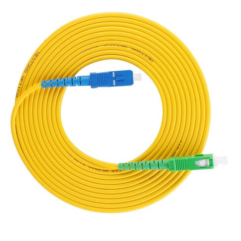 Diyeeni SCAPC to SCUPC Single Mode Fiber Optic Jumper 15 Meters, PVC Optical Networking Cable with Low Light Decay for Long Distance Data Transmission in Kuwait