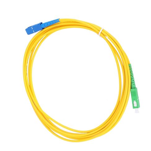 Diyeeni SCAPC to SCUPC Single Mode Fiber Optic Jumper 15 Meters, PVC Optical Networking Cable with Low Light Decay for Long Distance Data Transmission in Kuwait