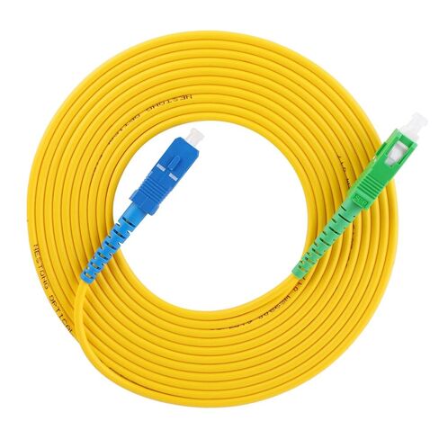 Diyeeni SCAPC to SCUPC Single Mode Fiber Optic Jumper 15 Meters, PVC Optical Networking Cable with Low Light Decay for Long Distance Data Transmission in Kuwait