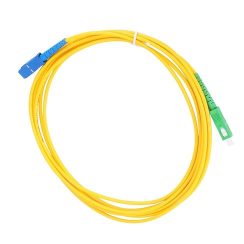 Diyeeni SCAPC to SCUPC Single Mode Fiber Optic Jumper 15 Meters, PVC Optical Networking Cable with Low Light Decay for Long Distance Data Transmission in Kuwait