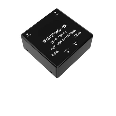 WRB1203MD-6W جهد عريض 12 فولت إلى 3.3 فولت/1.8A مخرج واحد مستقر 6 واط DC-DC وحدة إمداد الطاقة 1 قطعة in Kuwait