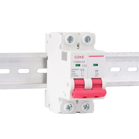 YCB6H-63 2 Poles Din Rail Mount Breaking Capacity Miniature Circuit Breaker MCB 6A/10A/16A/20A/25A/32A (Color : 2P, Size : 40A) in Kuwait