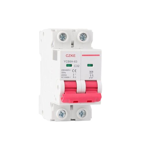 YCB6H-63 2 Poles Din Rail Mount Breaking Capacity Miniature Circuit Breaker MCB 6A/10A/16A/20A/25A/32A (Color : 2P, Size : 40A) in Kuwait