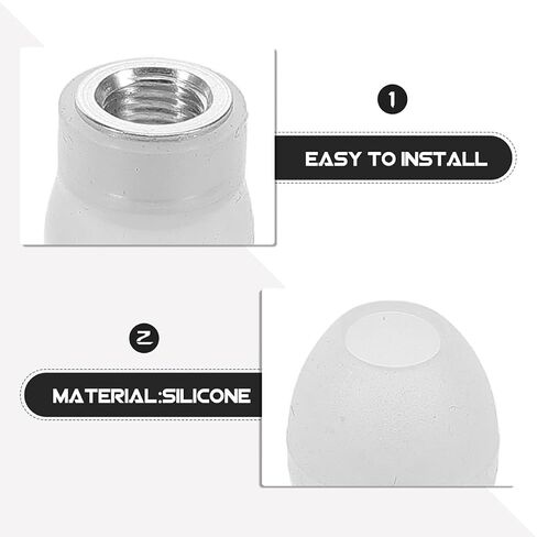 4pcs Soft Silicone Stethoscope Ear Tips Replacement with Threaded Design, Grade Noise-isolating Compatible Universal, White Gourd-Shaped Earbuds for Healthcare in Kuwait