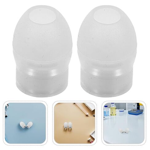 4pcs Soft Silicone Stethoscope Ear Tips Replacement with Threaded Design, Grade Noise-isolating Compatible Universal, White Gourd-Shaped Earbuds for Healthcare in Kuwait