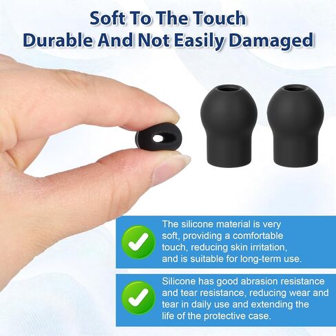 6 PCS Universal Silicone Stethoscope Ear Tips Replacement | Stethoscope Ear Pieces, Comfortable Sealing Earbuds for Most Stethoscopes, Black in Kuwait