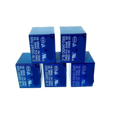 Relay 4-pin/5pin DC 5V 12V 24V SRU-05VDC-SL-C SRU-12VDC-SL-C SRU-24VDC-SL-C 10A 250VAC Power 5Pcs(5V,4 Needles) in Saudi Arabia