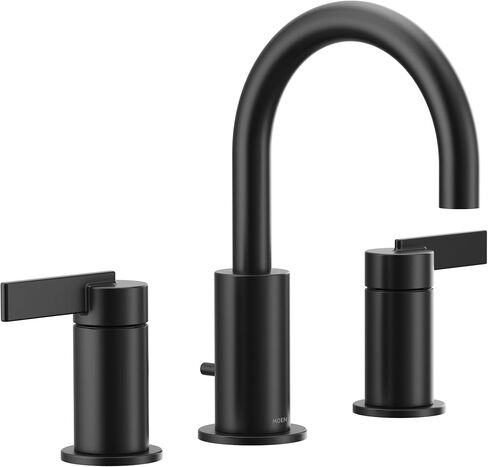 Moen CIA Brushed Gold Widespread 2-Handle High-Arc Adjustable Width Bathroom Faucet with Valve Included, TV6222BG in Saudi Arabia