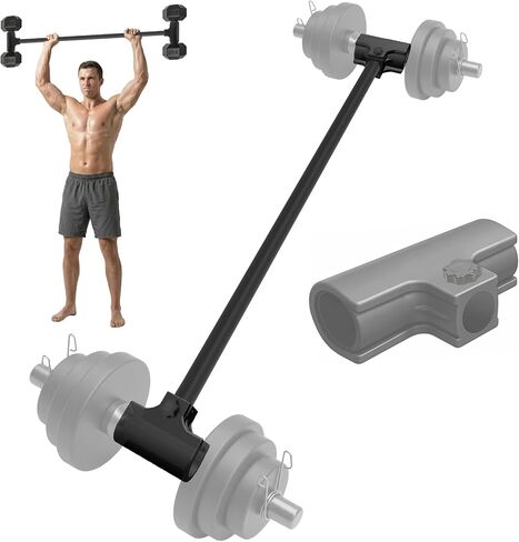 Dumbbell Barbell Converter, Transform Dumbbells to Barbell Bar Adcan support up to 200 lb, Suitable for home fitness use, Squats, Hip Thrust, Deadlifts in Saudi Arabia