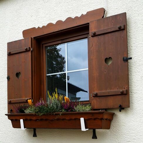 LANIAKEA 6 Pack Adjustable Planter Box Brackets 6 to 12Inches Window Box Brackets Heavy Duty Wall Mount Flower Box Holder for Garden, Patio, Balcony（White in Saudi Arabia