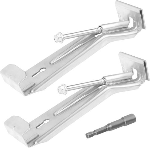 20 Pcs Gutter Hangers 5 inch with Pre-Inserted Quick Screw Gutter Clips, Hidden Gutter Bracket Come with 1/4" Hex Drill Bit for Repair 5" K-Style Aluminum Gutters in Saudi Arabia