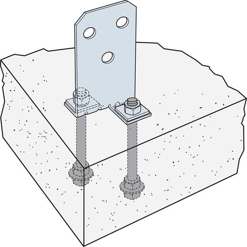 Simpson Strong-Tie CPT44Z Concealed Post Base - for 4x4 Nominal Lumber, 1-Inch Stand-Off Height, Load-Rated, ZMAX Galvanized Coating, Durable Steel Build in Kuwait