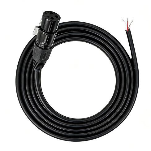 كابل ميكروفون 3PIN XLR، 3-PIN XLR أنثى إلى كابل مكبر صوت ذو طرف مفتوح، كابل صوت بديل DIY لخلاط مضخم الصوت DJ/PA - 2M/6.56FT in Kuwait