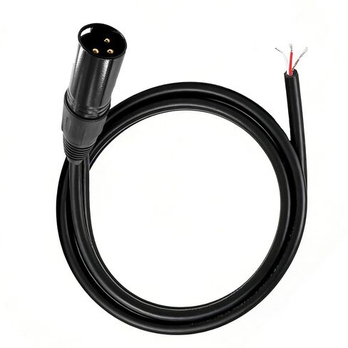 كابل ميكروفون 3PIN XLR، 3-PIN XLR أنثى إلى كابل مكبر صوت ذو طرف مفتوح، كابل صوت بديل DIY لخلاط مضخم الصوت DJ/PA - 2M/6.56FT in Kuwait